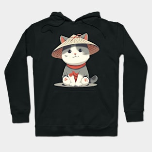 Japanese Fisherman Kawaii Cat Hoodie